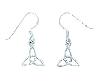 Pendiente de nudo celta Aeon - Irlandés, celta, amor, amistad y lealtad - Plata de ley hipoalergénica, pendientes de plata para mujer