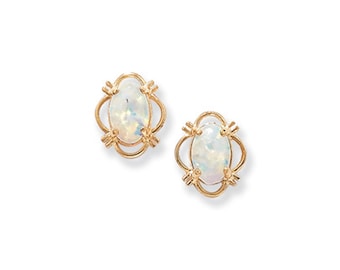 Orecchini A Bottone In Pietra Naturale Orecchini In Pietre Naturali - Placcati Oro 24k, Fatto A Mano, Forma Tonda 5 Mm, Vintage Orecchini Handmade Vintage - Foto 2