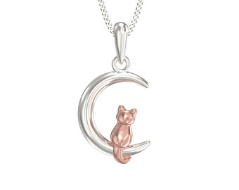UPSTORE 1 Pc Creative Silver Moon Cat Necklace Womens Attract Necklace Silver Pendant Necklaces Personalized Necklaces Jewerly Gift for Mom My Destiny Women Girl UPSTORE 1 Pc Creative Silver Moon Cat Necklace Womens Attract Necklace Silver Pendant Necklaces Personalized Necklaces Jewerly Gift for Mom My Destiny Women Girl