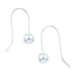 Aeon Ball Drop Drop Earring French Hook - Hypoallergenic Sterling Silver Jewellery for Ladies, Silver Earrings for Women, Comfort Elegant St