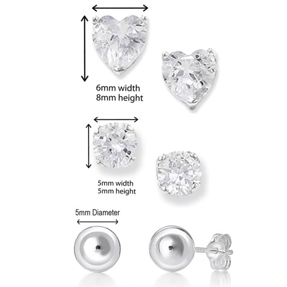 Aeon 925 Sterling Silver Stud Earrings Premium Quality