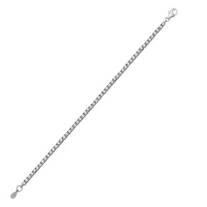 Aeon Sterling Silver White Cubic Zirconia Bracelet - Bangle Bracelet for Women Girls, Hypoallergenic Cubic Zirconia Silver Cuff Bracelet Jew
