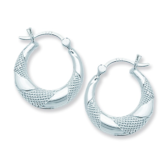 Orecchini A Cerchio Dormiente Originali In Argento Sterling 12 Mm - Italia