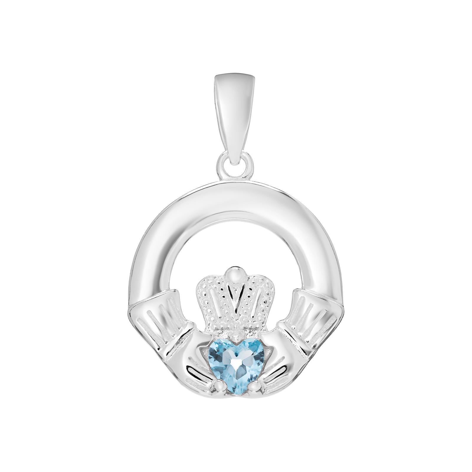 Sterling Silver August Birthstone Heart Claddagh Ring - CZ Solitaire Irish Friendship Ring, Size 9.5 - View #4