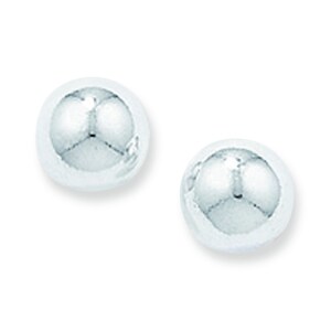 Aeon Real Sterling Silver Ball Stud Earrings. 6mm * 6mm 925 Hypoallergenic Sterling Silver Ball Stud Earrings For Women