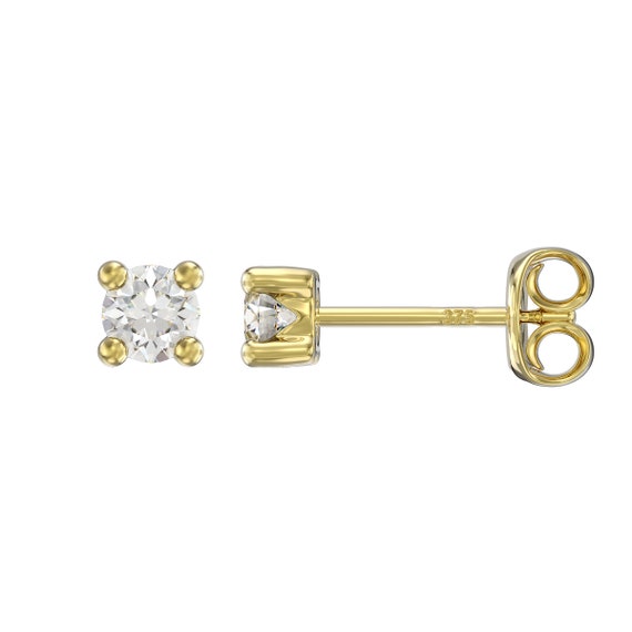 Aeon 9ct Gold Square Stud Earring With White Cubic Zirconia Hypoallergenic 9ct Gold for Ladies 9ct Gold Earrings for Women and Girls Comf Etsy Canada