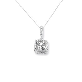OROVI Collana Donna In Argento 925 Con Ciondolo Cuore E Zircone Cubico – Gioiello Ipoallergenico Fatto A Mano – In Elegante Scatola Regalo