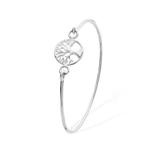 Aeon Sterling Silver Tree of Life Bangle.  925 Silver Tree of Life Bracelet