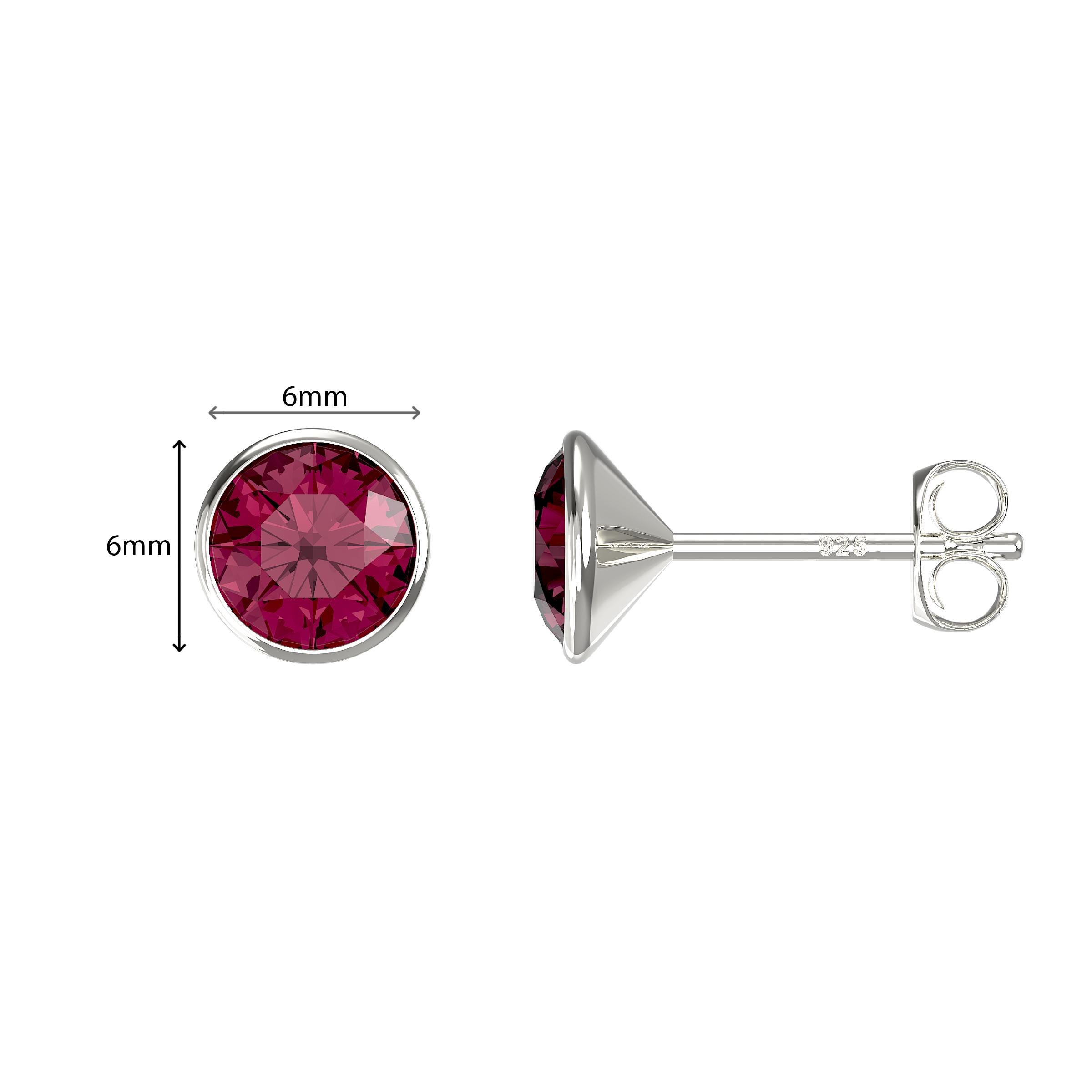 Orecchini Perno In Argento 925 Aeon Con Zaffiro Blu E Zirconia – Pietra Portafortuna Settembre, Ipoallergenici