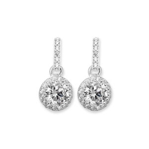 Aeon Real Sterling Silver Cubic Zirconia Drop Earring