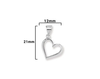 Collana con cuore in argento sterling Aeon. Collana con ciondolo in argento 925 ipoallergenico da donna, lunghezza 20 mm * 14 mm, lunghezza 18. - Italia