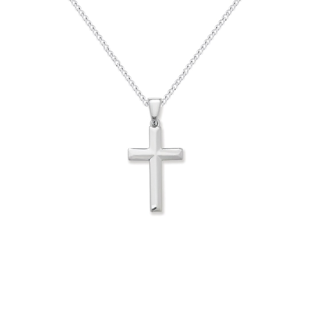 Collana con ciondolo a croce in argento sterling Aeon con