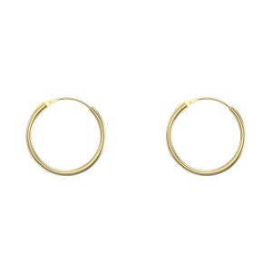 Aeon 9ct Gold Creolen. 12mm*12mm. Hypoallergene 9 Karat Gold Sleeper Creolen für Frauen.