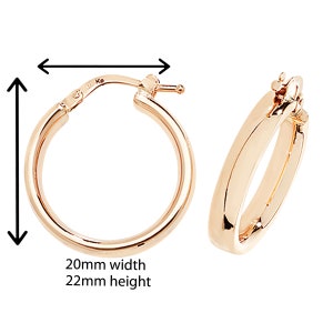 Aeon 9ct Gold Hoop Earrings. 22mm20mm Hypoallergenic 9ct Gold - Etsy UK