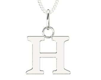 7mm x 16mm Jewel Tie 925 Sterling Silver Initial H Pendant 7mm x 16mm Jewel Tie 925 Sterling Silver Initial H Pendant