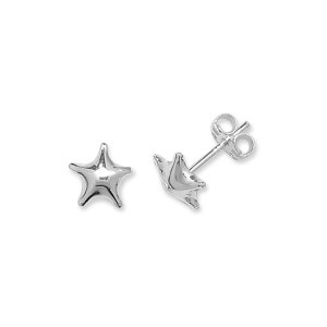 Aeon Real Sterling Silver Star Earrings.