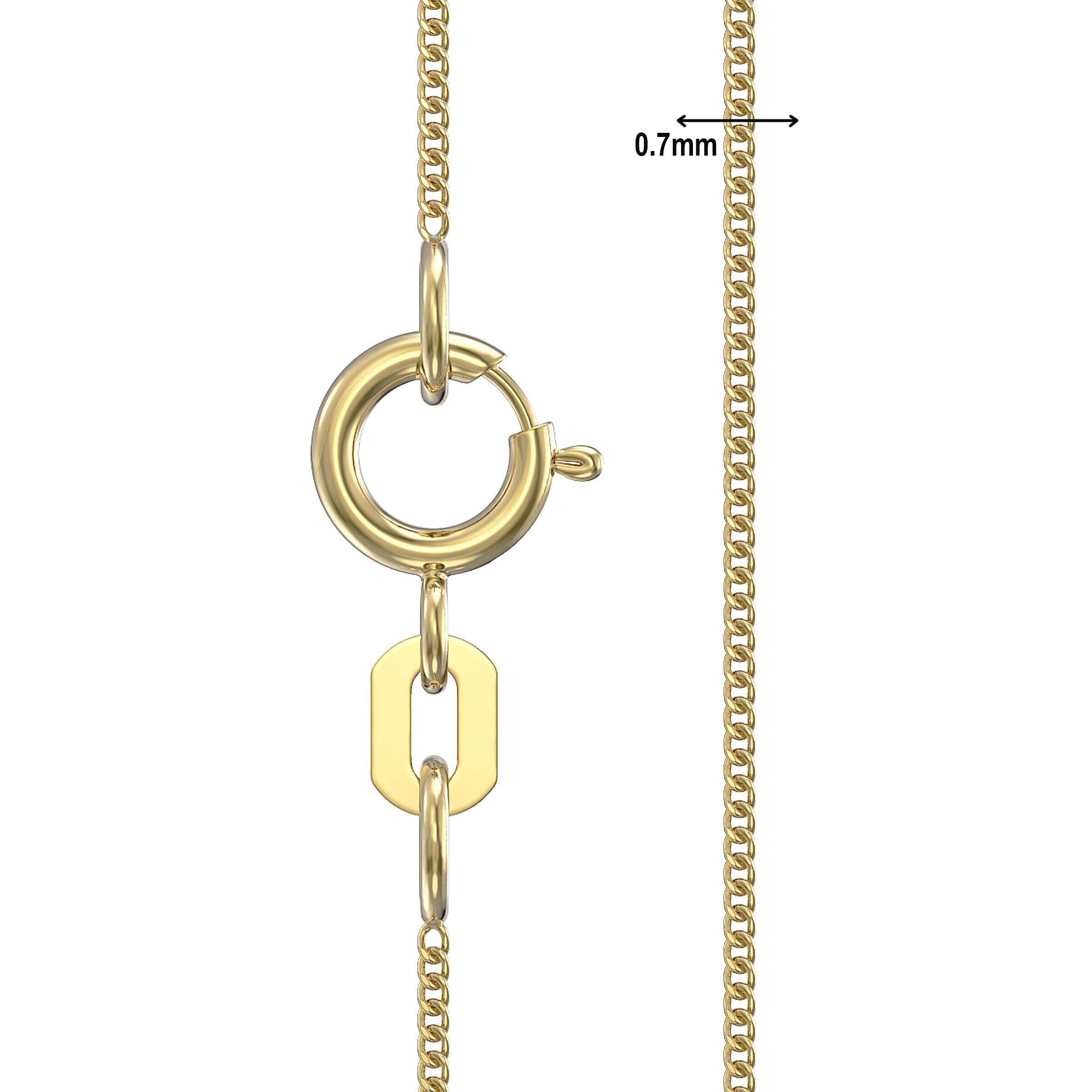 Women's 9ct Yellow Gold 0.7mm Diamond 