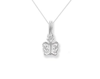 Aeon Sterling Silver Butterfly Pendant Necklace Chain - Hypoallergenic Sterling Silver Pendant - Romantic Fashionable Stylish Ladies Jewelle