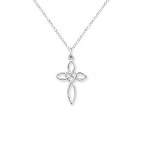 Collana con pendente a forma di croce celtica in argento sterling Aeon - Ciondolo in argento sterling ipoallergenico - Grandi gioielli di alta qualità per - Italia