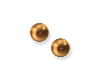 Aeon 9ct Gold Ball Stud Earrings - Hypoallergenic Earring for Ladies, Gold Earrings Earrings for Women, Comfort Elegant Style Durable Qualit