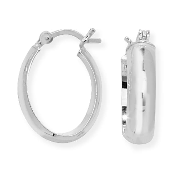 Orecchini a cerchio Aeon Oval Twist Sleeper con chiusura a cerniera per donne, ragazze, argento sterling ipoallergenico per donne, orecchini in argento - Italia
