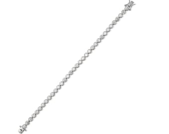 Aeon sterlingzilveren armband met gerhodineerd zirkonia - Modieus modern design sterlingzilveren armband voor meisjes en vrouwen - Hypoaller
