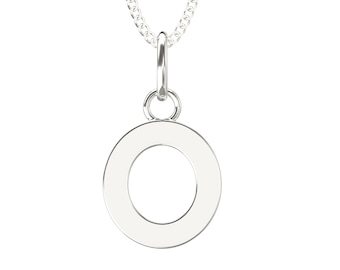 May include: A silver chain necklace with a round silver pendant. The pendant has a circular opening in the center.