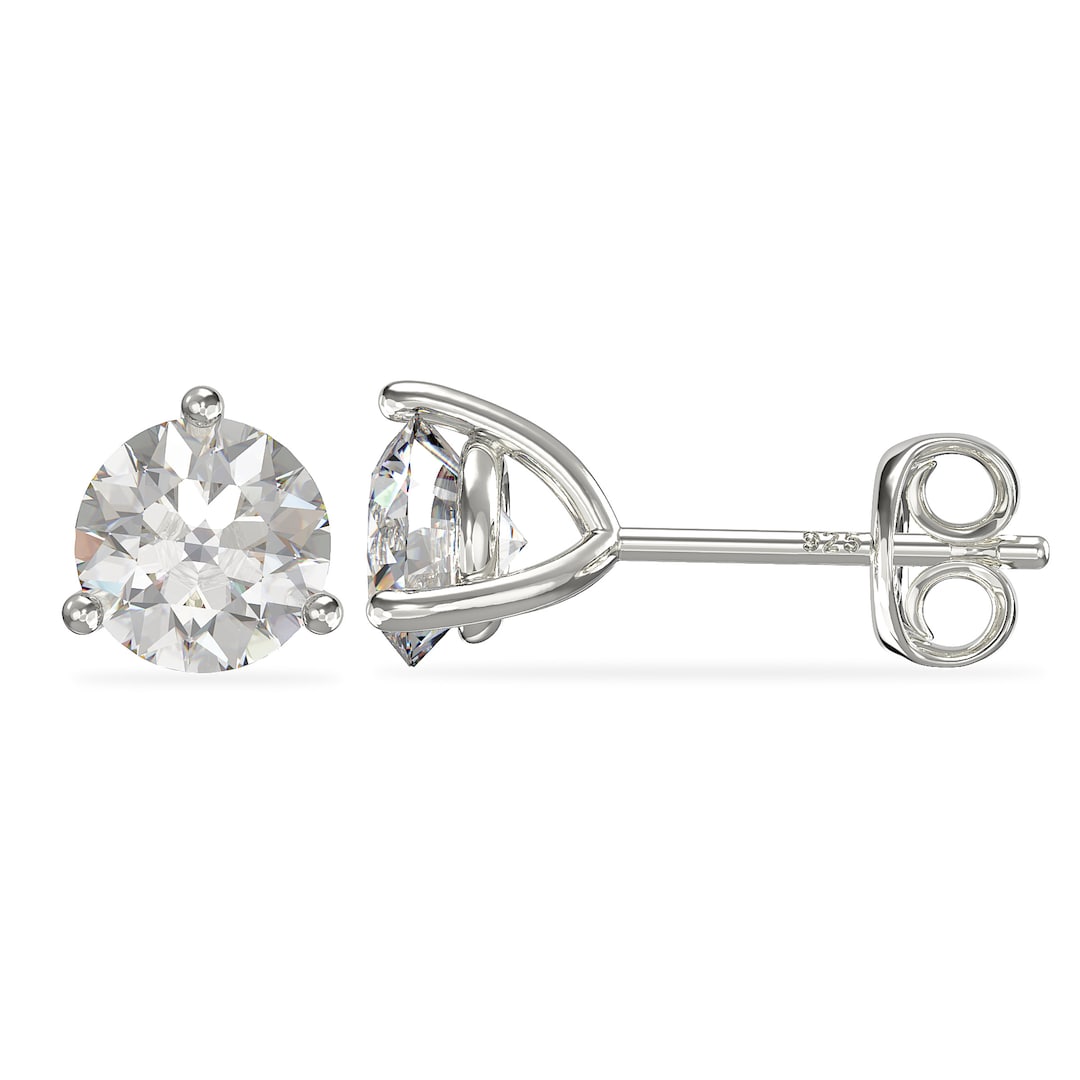 Set Di 4 Orecchini A Perno In Argento 925 Con Zirconia Cubica - Piccoli, Ipoallergenici, Forme Stella, Cuore, Sfera E Tondo - Regalo Per Donne E Ragazze