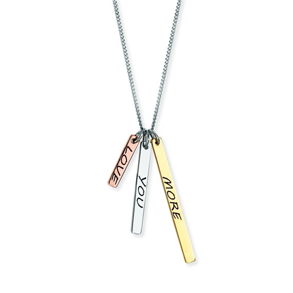 Love you more bar necklace sale