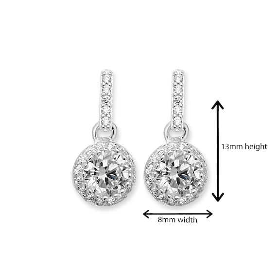 ■ENGBROX■ silver925 rain drop cubic earring EBEA24021SV Aeon Real Sterling Silver Cubic Zirconia Drop Earring - Etsy