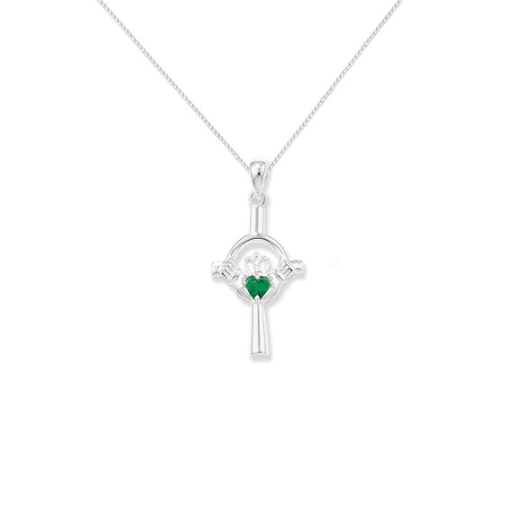 Irlandese Claddagh 925 Argento Sterling Collana Sottile Gioielli
