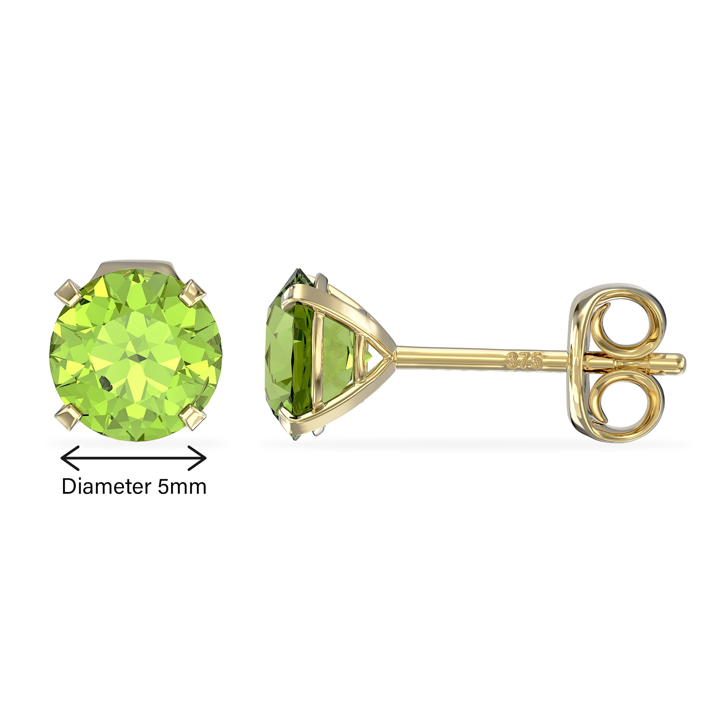 Amazon Essentials Ohrstecker 9k Gold Mit Geburtsstein August - Cubic Zirconia, Nickelfrei