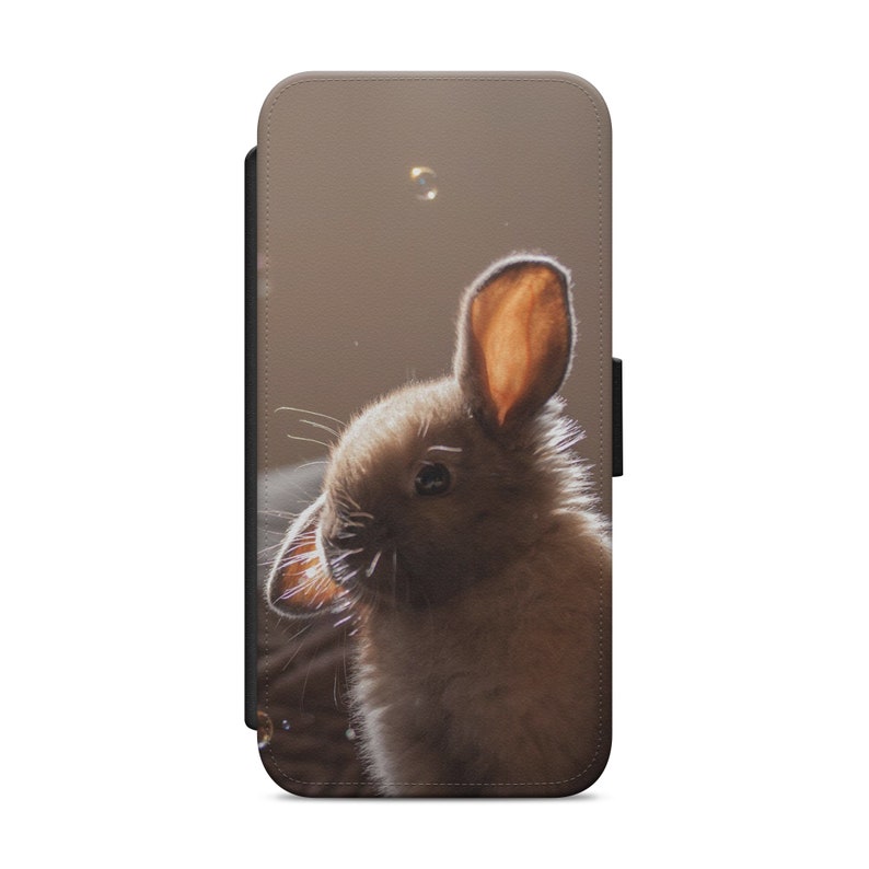 Bunny Rabbit Cute Fluffy Flip Wallet Phone Case for Samsung Etsy UK