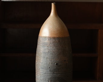 Woodfired Stoneware Vase: Wild Clay & Porcelain, Handmade Pottery