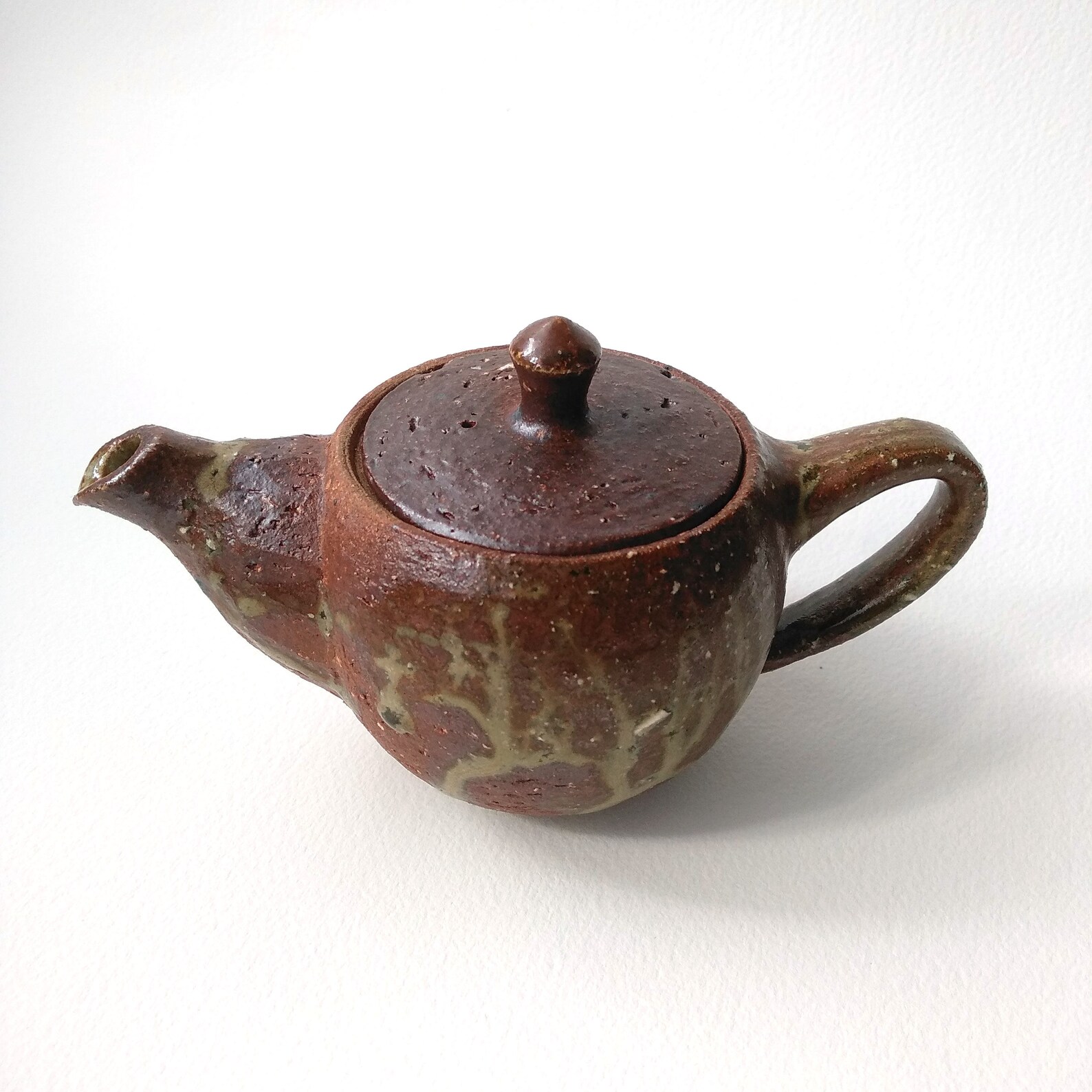 Woodfired Wild Clay Ceramic Tepot. Medium Stoneware Teapot. Etsy
