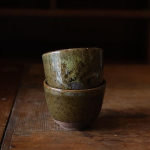 Woodfired local clay tea bowls set of two. Handmade stoneware tea bowl made from local clay. Handmade pottery teaware. 125 ml tea bowls