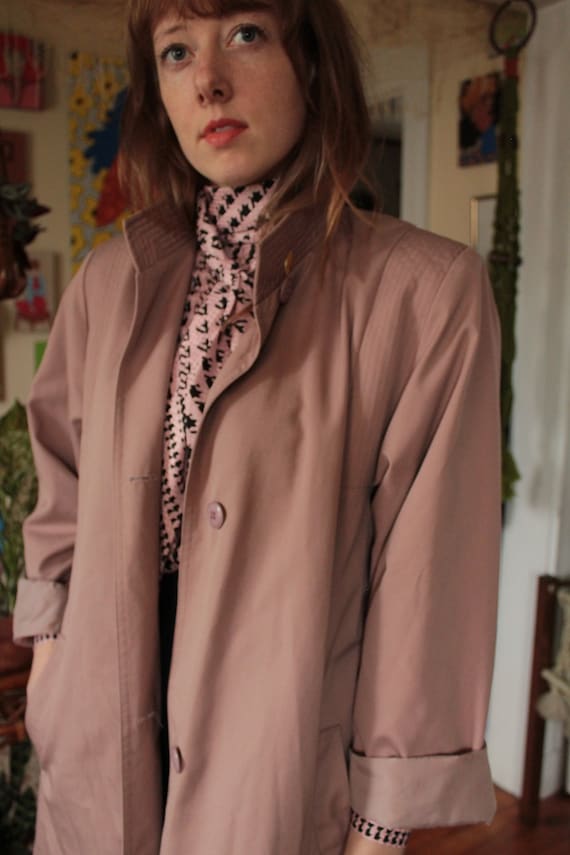 80s Dusty Rose Trench