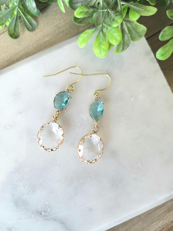 Aquamarine Gemstone Earrings