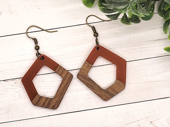Abstract Hoop Earrings.