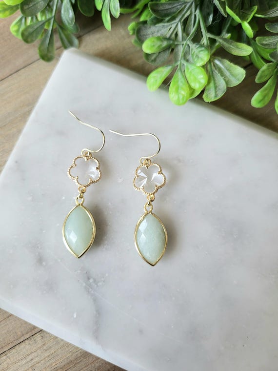 Natural Amazonite Earrings