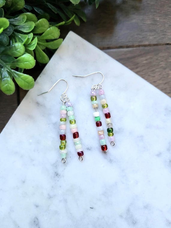Confetti Seed bead earrings.
