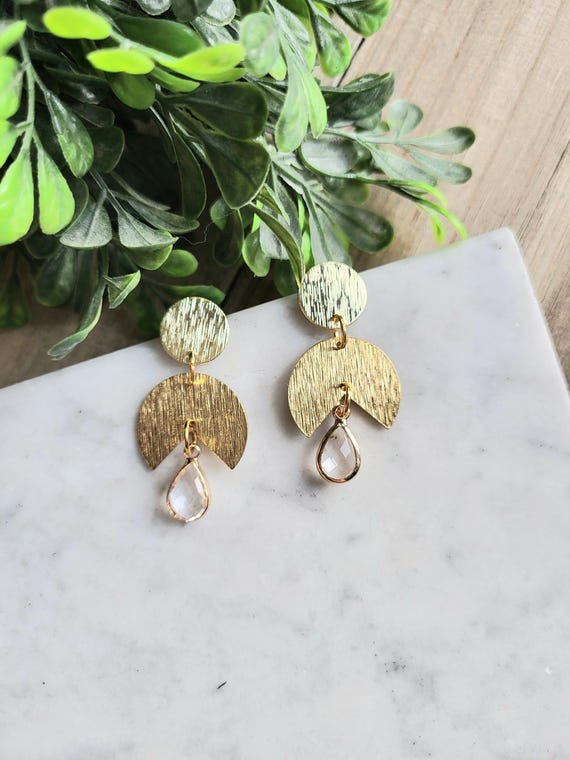 Clear Gemstone Earrings