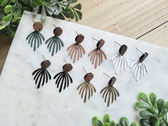 Modern Metal Dangle Earrings