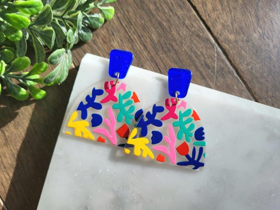 Bold Abstract Acrylic Earrings