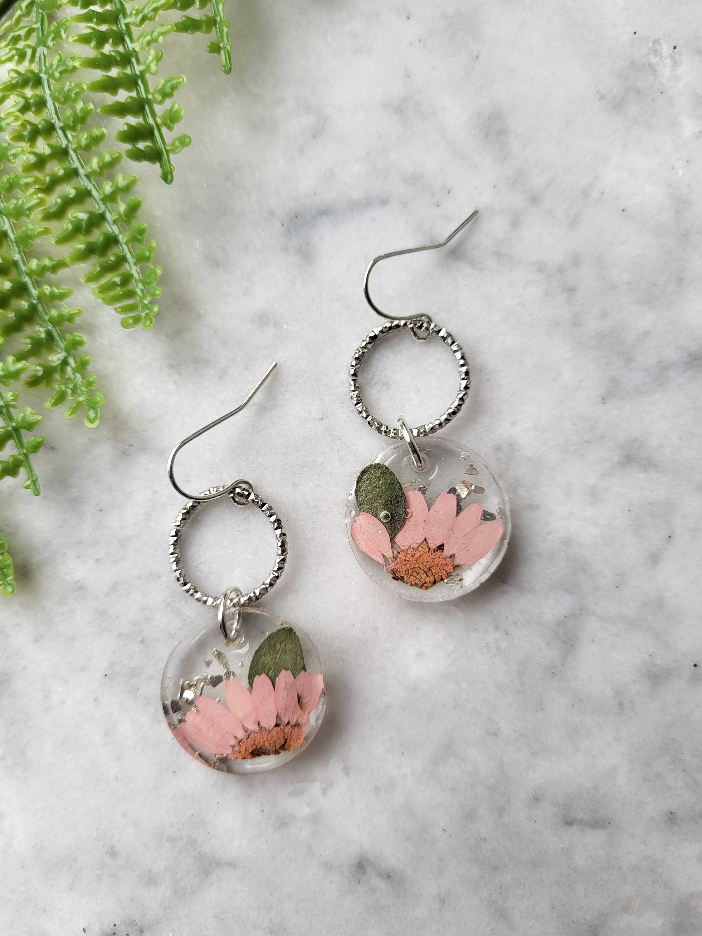 Baby's Breath Dried Flower Earrings — You Are Mine Creations LLC