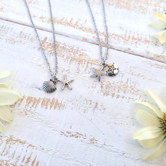 Charm Necklace with Sea Creatures.