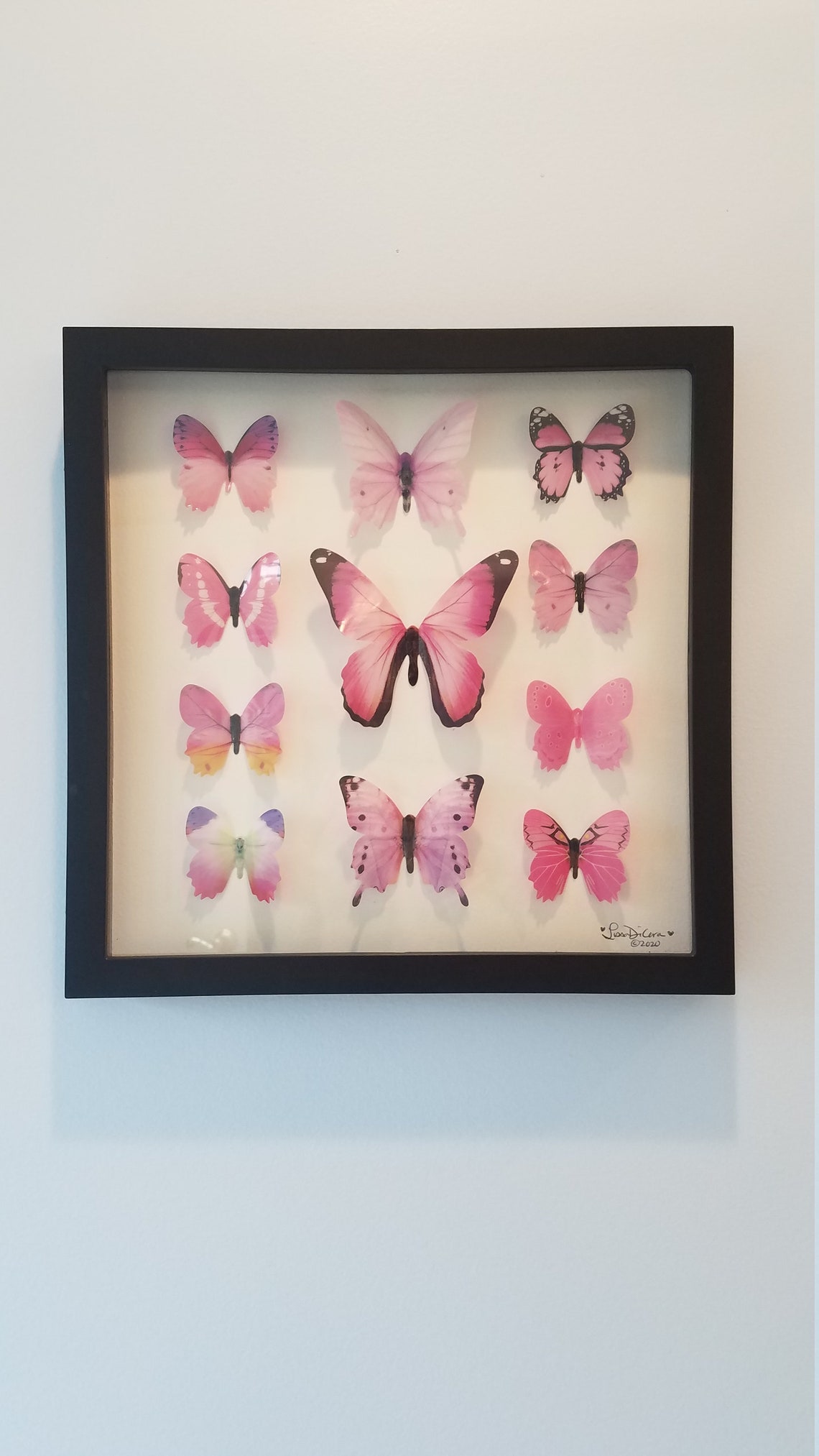 Butterfly Shadow Box Butterfly Wall Art 3D Art Wall Decor Etsy