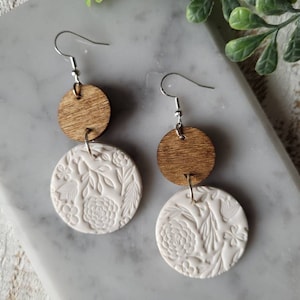 CLAY EARRINGS + lightweight + hypoallergenic + handmade + statement earring + Mother's Day