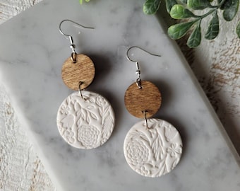 CLAY EARRINGS + lightweight + hypoallergenic + handmade + statement earring + Mother's Day