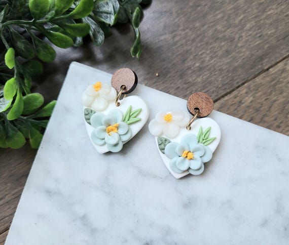 Small Floral Heart earrings